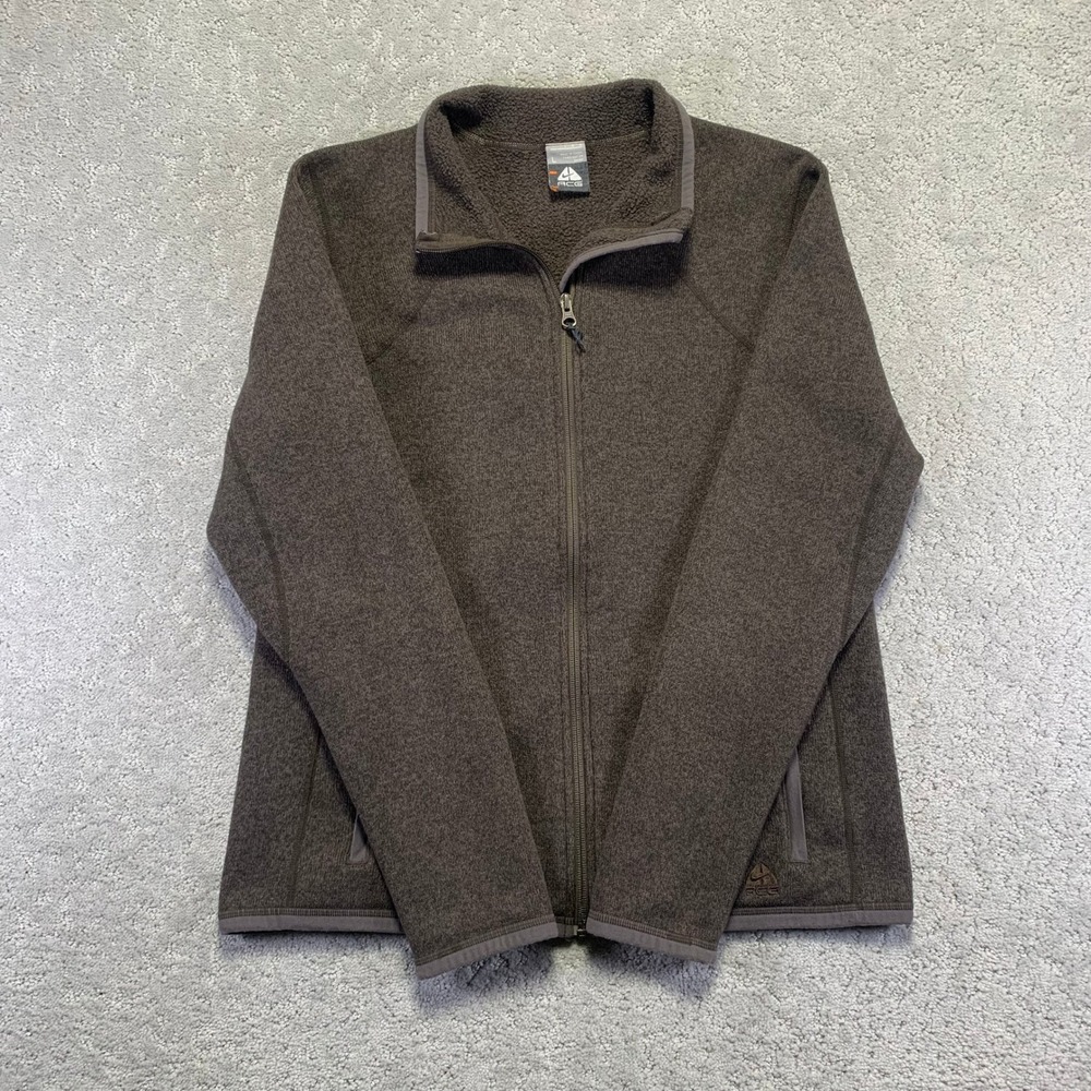 Nike ACG Men's Dark Brown Full-Zip Fleece Jacket
